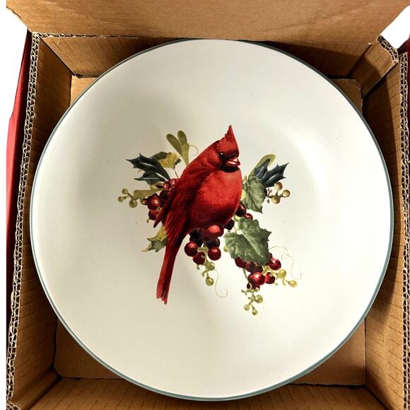 Lenox For the Holidays Winter Greetings Everyday Cardinal Small Serving Bowl - Picture 2 of 7